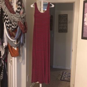 Women's Striped Easy Fit Sleeveless dress